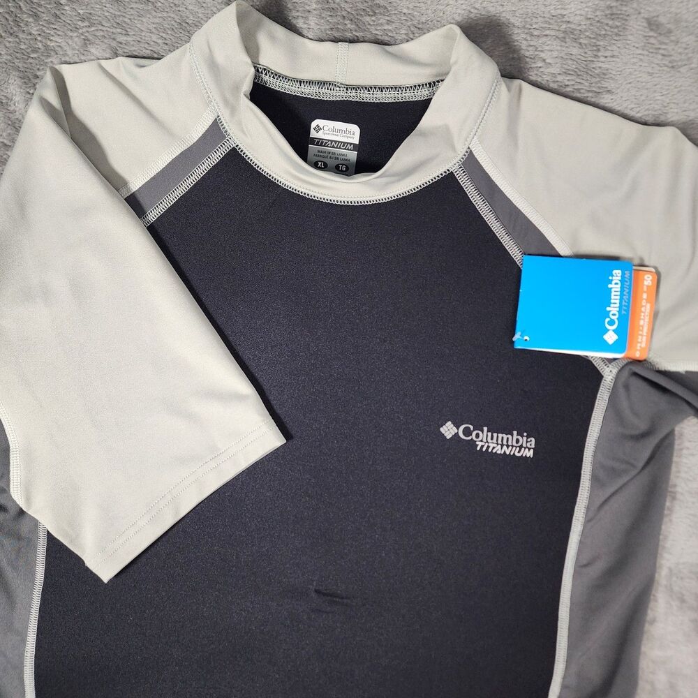 NWT Columbia Titanium XL Backpaddle Wetsuit Omni Shade Antimicrobial UPF Shirt